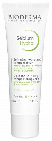 BIODERMA product photo, Sebium Hydra 40ml, rehydrating care foir oily skin